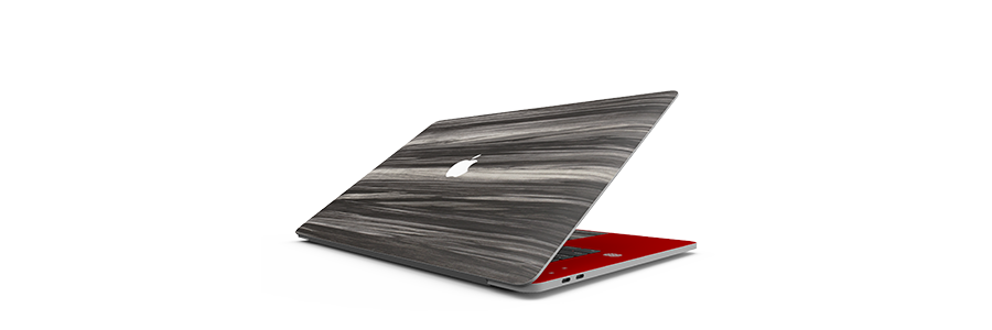 Protezione Compatibile con MacBook 15“ PRO Touchbar Nero Vulcano Skin da 2016 in Vera Pietra Ardesia Woodcessories 